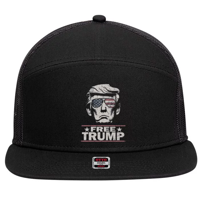 Free Trump Vintage Pro Donald 7 Panel Mesh Trucker Snapback Hat