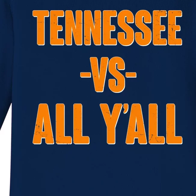 Funny Tennessee VS All Y'all Baby Long Sleeve Bodysuit