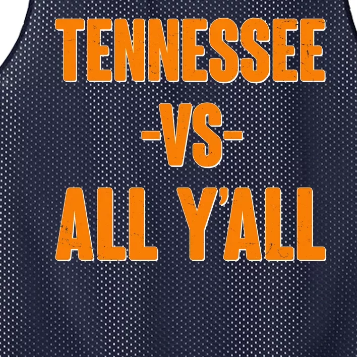 Funny Tennessee VS All Y'all Mesh Reversible Basketball Jersey Tank