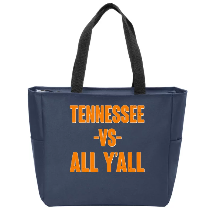 Funny Tennessee VS All Y'all Zip Tote Bag