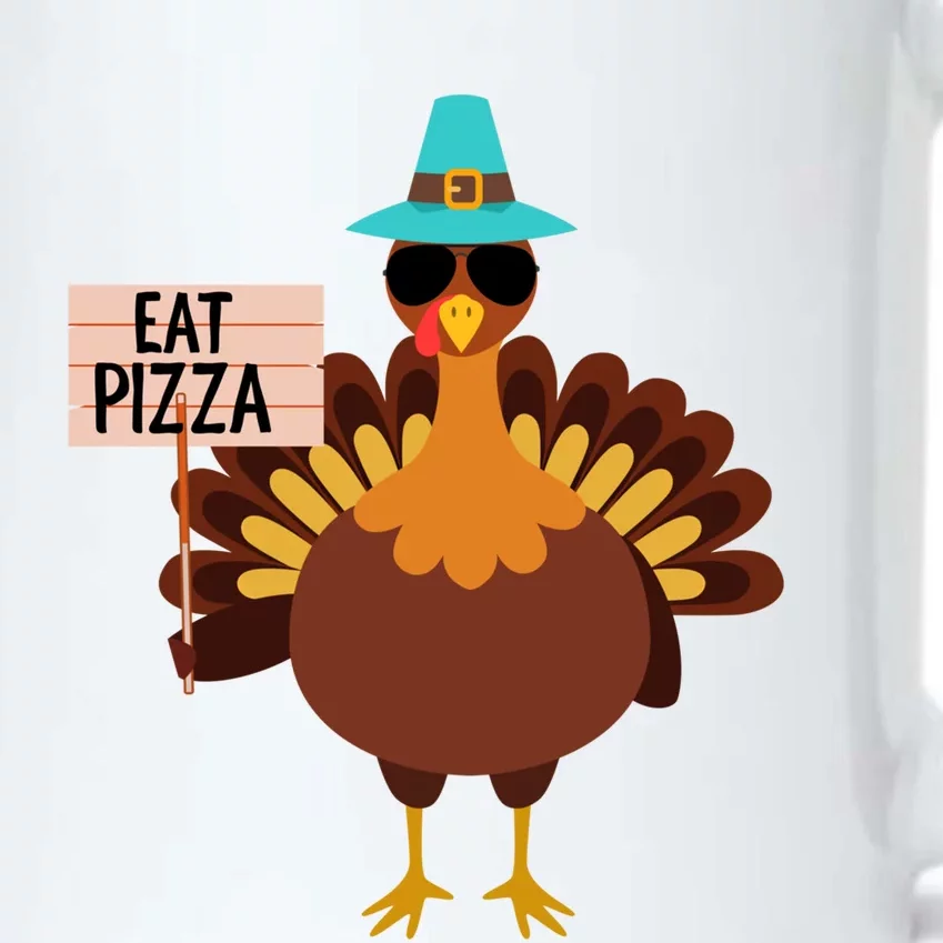 Funny Turkey Vegan Eat Pizza Vegetarian Vegan Day Gift Black Color Changing Mug