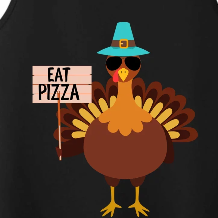 Funny Turkey Vegan Eat Pizza Vegetarian Vegan Day Gift Performance Tank