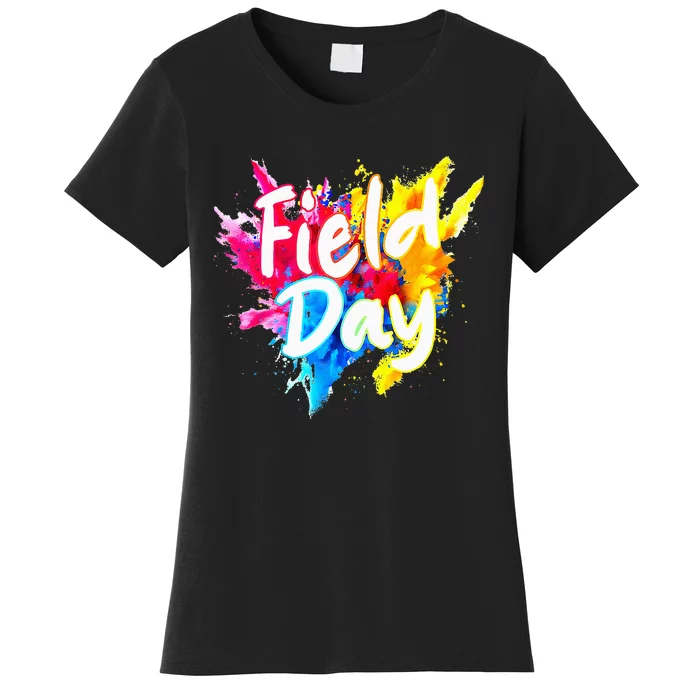 Field Trip Vibes Field Day Fun Day Colorful Teacher Student Women's T-Shirt