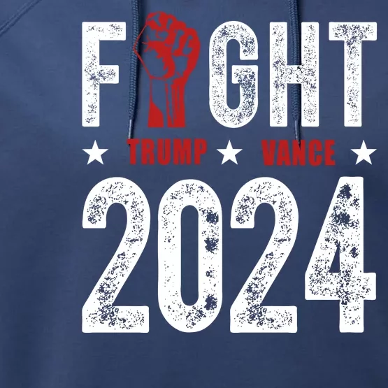 Fight Trump Vance 2024 Republican Performance Fleece Hoodie