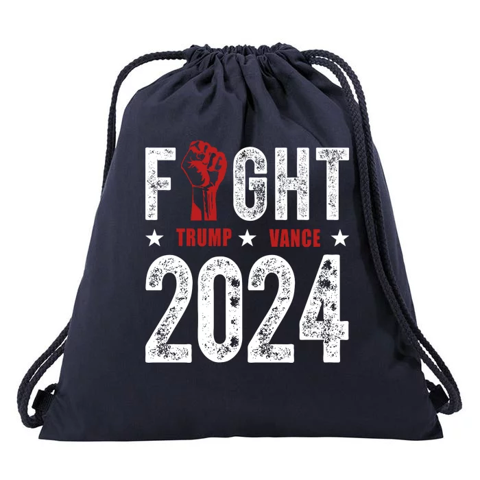 Fight Trump Vance 2024 Republican Drawstring Bag