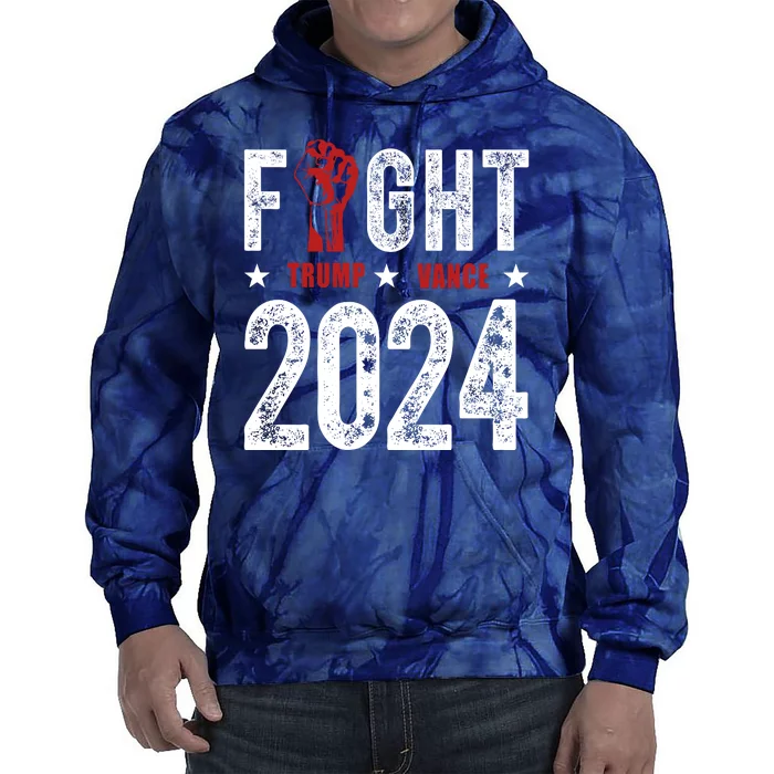 Fight Trump Vance 2024 Republican Tie Dye Hoodie