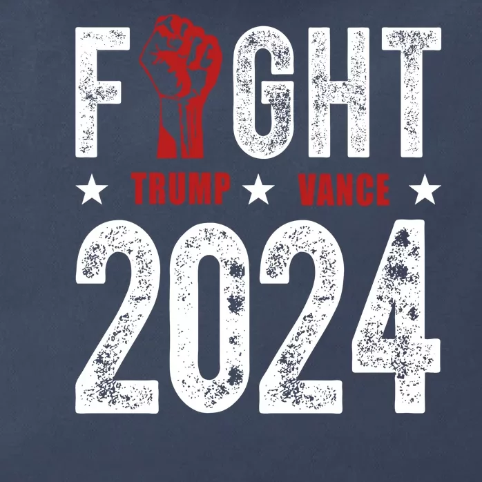 Fight Trump Vance 2024 Republican Zip Tote Bag