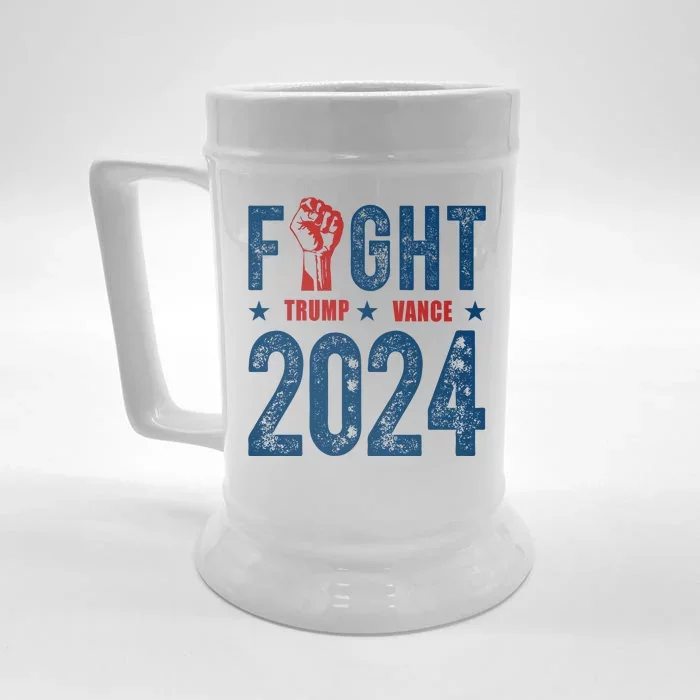 Fight Trump Vance 2024 Republican Front & Back Beer Stein