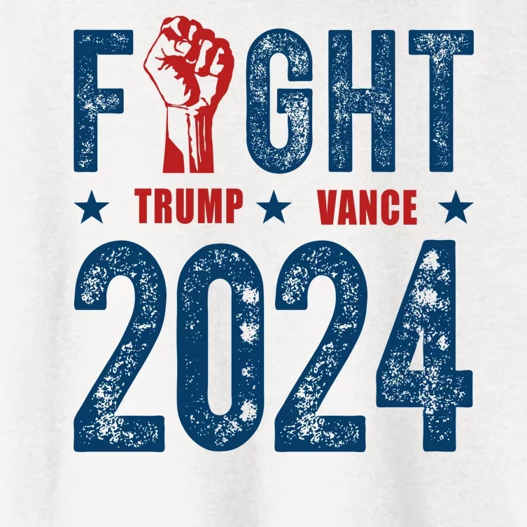 Fight Trump Vance 2024 Republican Women's Crop Top Tee