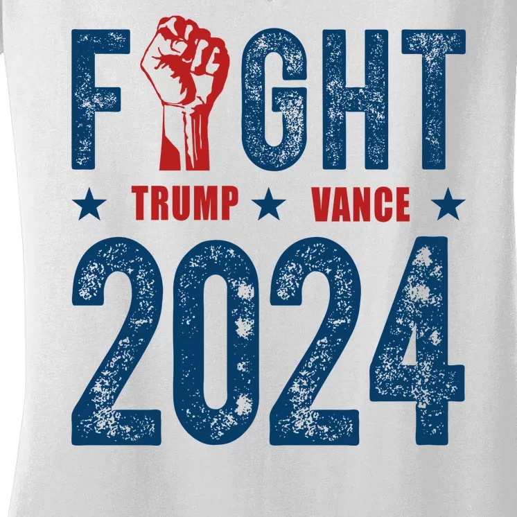 Fight Trump Vance 2024 Republican Women's V-Neck T-Shirt