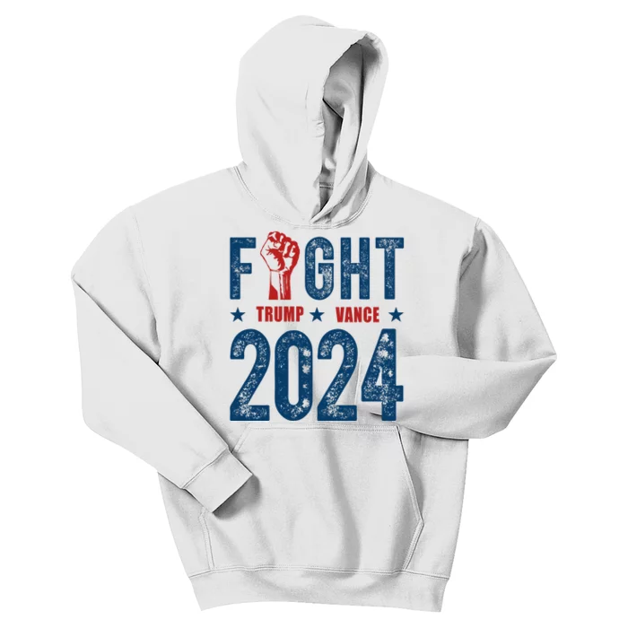 Fight Trump Vance 2024 Republican Kids Hoodie