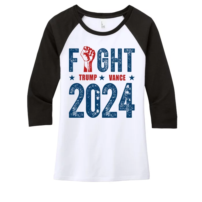 Fight Trump Vance 2024 Republican Women's Tri-Blend 3/4-Sleeve Raglan Shirt