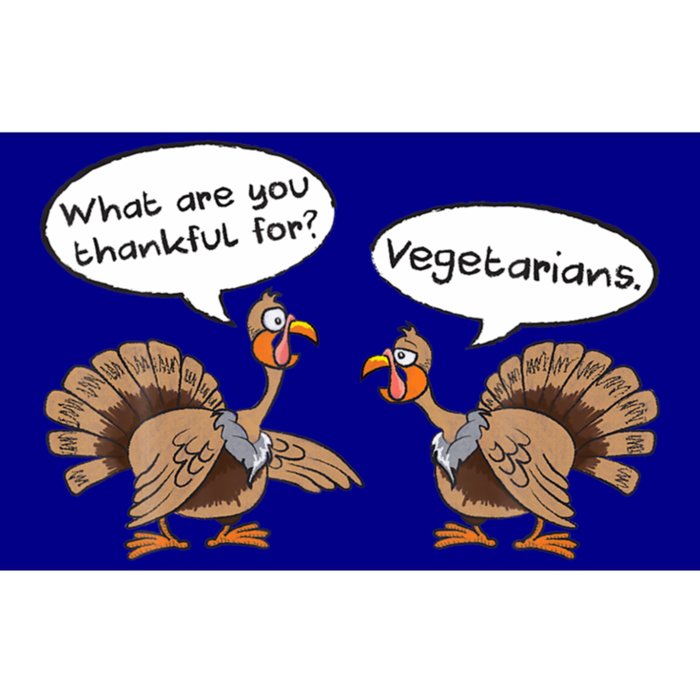 Funny Thanksgiving Vegetarians Turkey Talking Thankful Vegan Gift Bumper Sticker