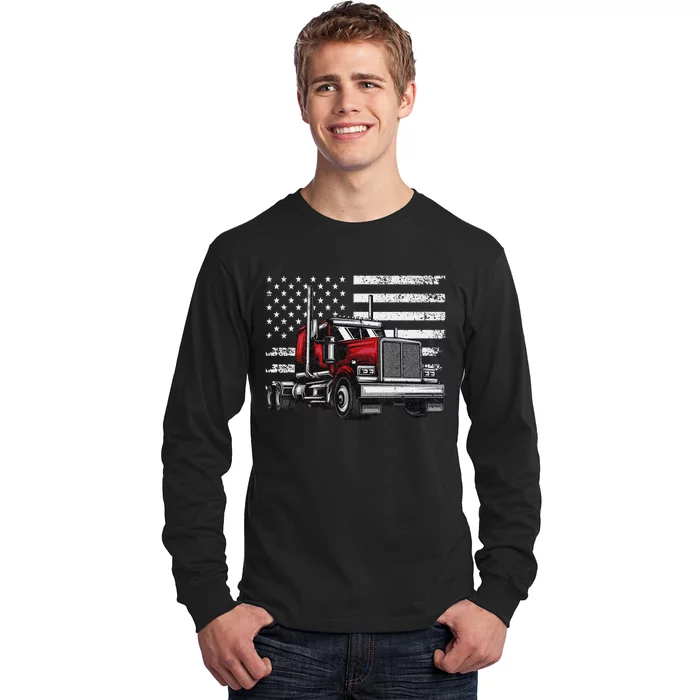 Funny Trucker Vehicle Truck Driver Long Sleeve Shirt