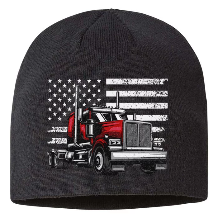 Funny Trucker Vehicle Truck Driver 8 1/2in Sustainable Knit Beanie