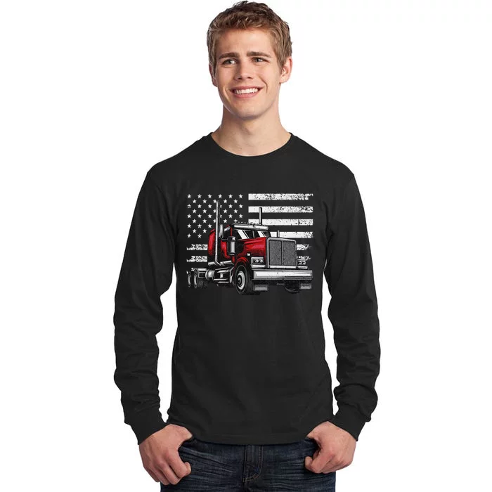 Funny Trucker Vehicle Truck Driver Tall Long Sleeve T-Shirt