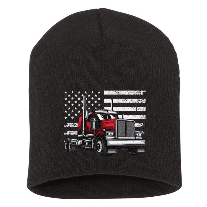 Funny Trucker Vehicle Truck Driver Short Acrylic Beanie