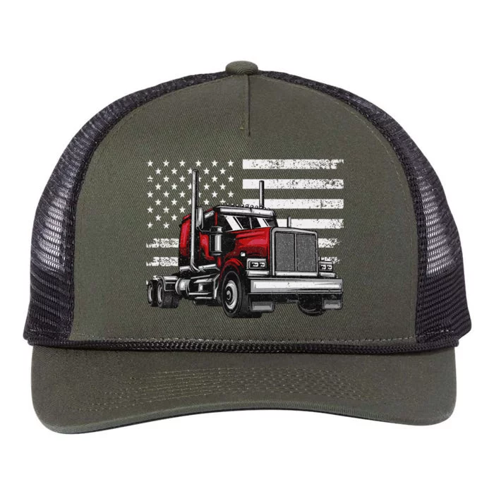 Funny Trucker Vehicle Truck Driver Retro Rope Trucker Hat Cap