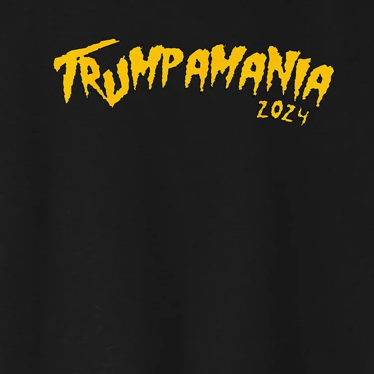 Funny Trump Wrestling Meme Trumpamania 24 Women's Crop Top Tee