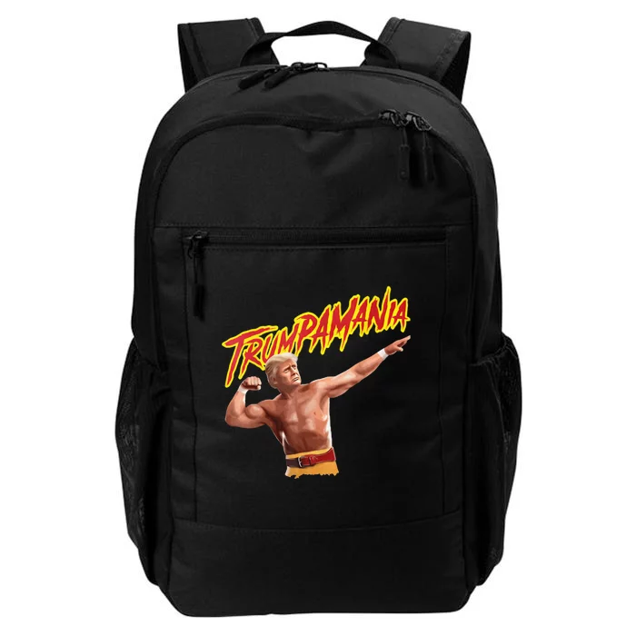 Funny Trumpmania Wrestling Meme 2024 Let Trumpamania Run Wild Daily Commute Backpack