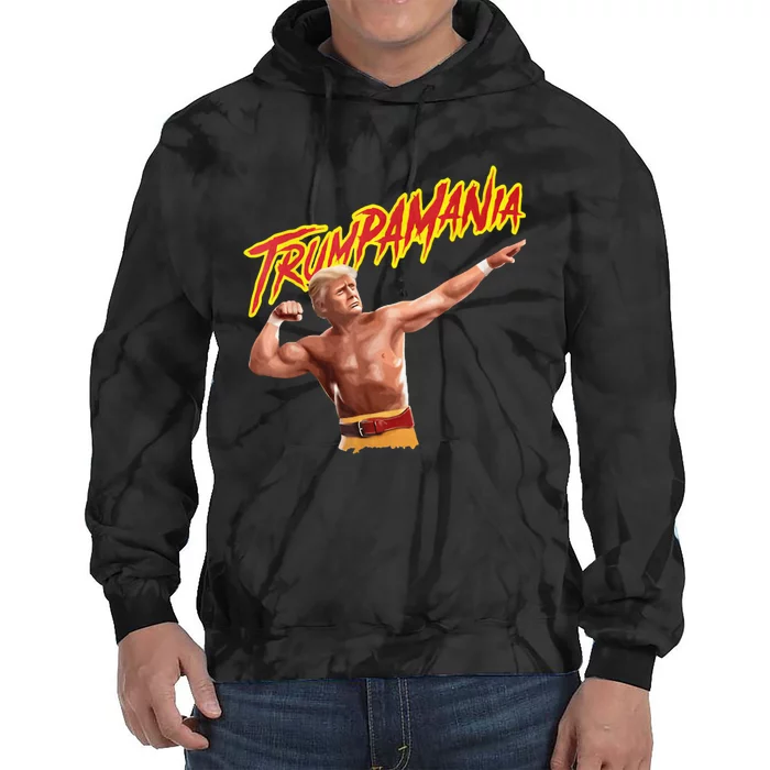 Funny Trumpmania Wrestling Meme 2024 Let Trumpamania Run Wild Tie Dye Hoodie