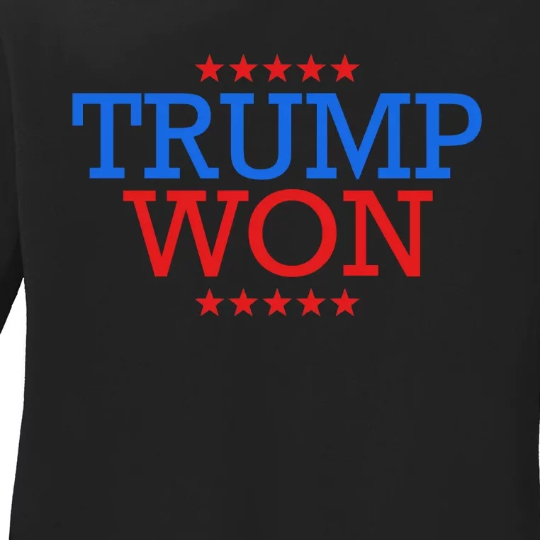 Funny Trump Won Ladies Long Sleeve Shirt