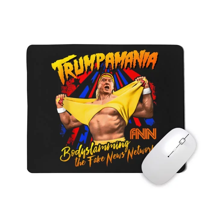 Funny Trump Wrestling Meme Fake News Trumpamania Mousepad