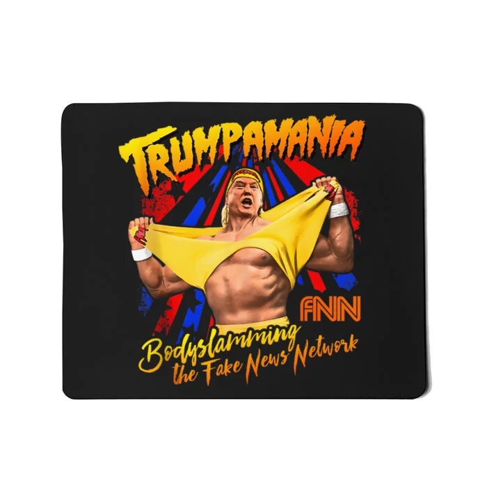 Funny Trump Wrestling Meme Fake News Trumpamania Mousepad