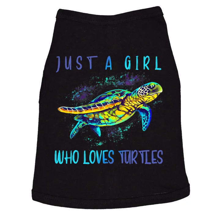 Funny Turtle Watercolor Sea Ocean Art Lovers Girl Doggie Tank