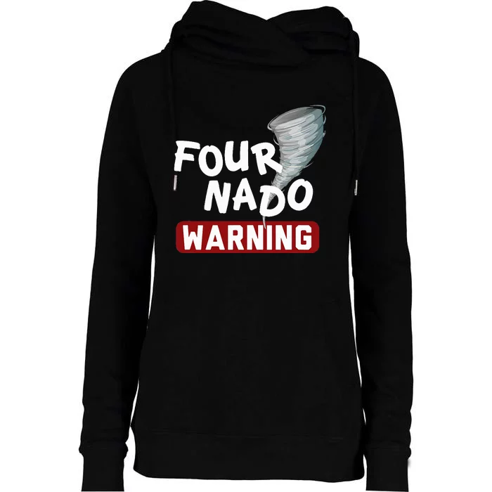 Fournado Tornado Watcher Chaser Birthday Womens Funnel Neck Pullover Hood