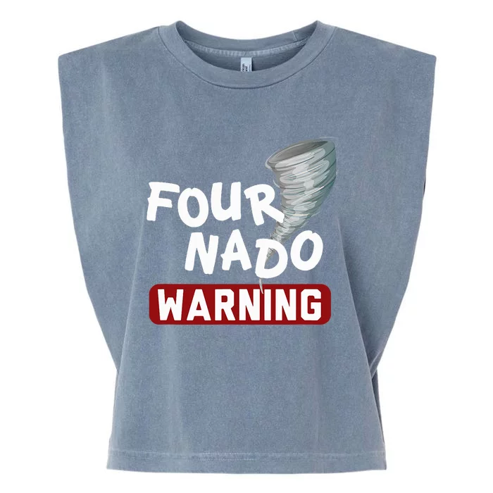 Fournado Tornado Watcher Chaser Birthday Garment-Dyed Women's Muscle Tee