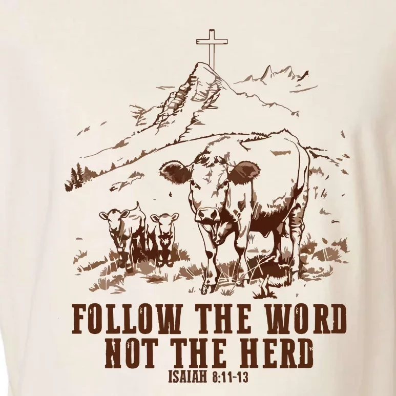 Follow The Word Not The Herd Garment-Dyed Women's Muscle Tee