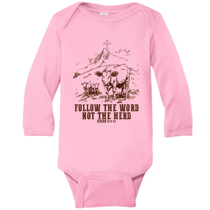 Follow The Word Not The Herd Baby Long Sleeve Bodysuit