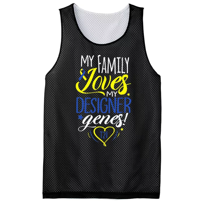 Family T21 World Down Syndrome Awareness Day Mesh Reversible Basketball Jersey Tank