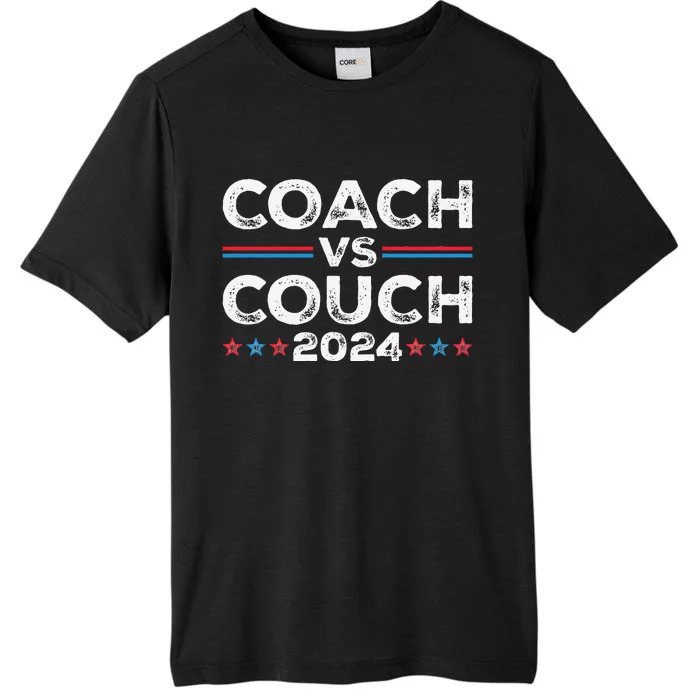 Funny Tim Walz Waltz Vs Jd Vance 2024 Coach Vs Couch Gift ChromaSoft Performance T-Shirt