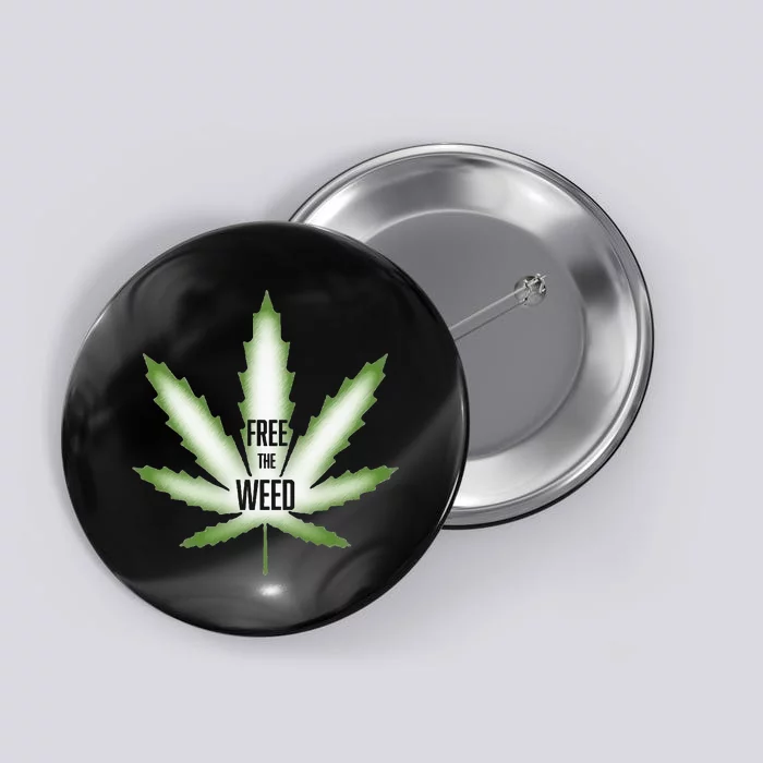 Free The Weed Marijuana Hemp Cannabis Christmas Stoner Gift Button