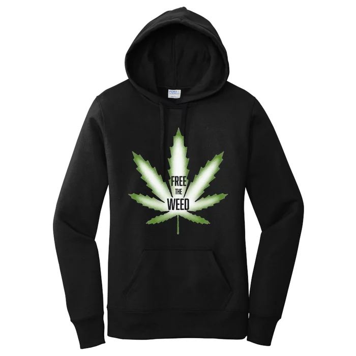 Free The Weed Marijuana Hemp Cannabis Christmas Stoner Gift Women's Pullover Hoodie