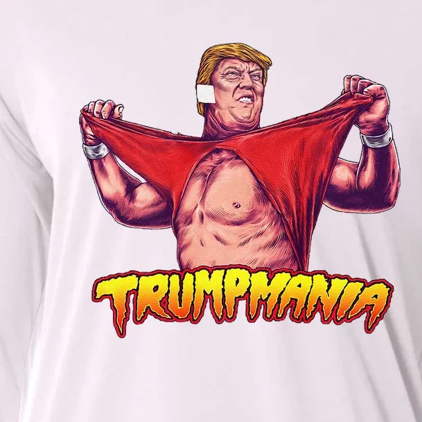 Funny Trumpmania Wrestling Meme 2024 Premium Cooling Performance Long Sleeve Crew