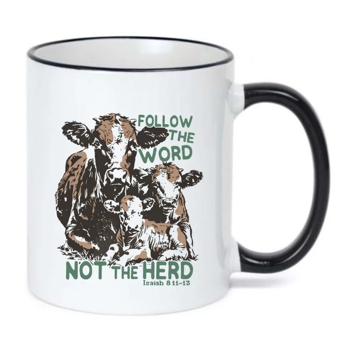 Follow The Word Not The Herd Black Color Changing Mug