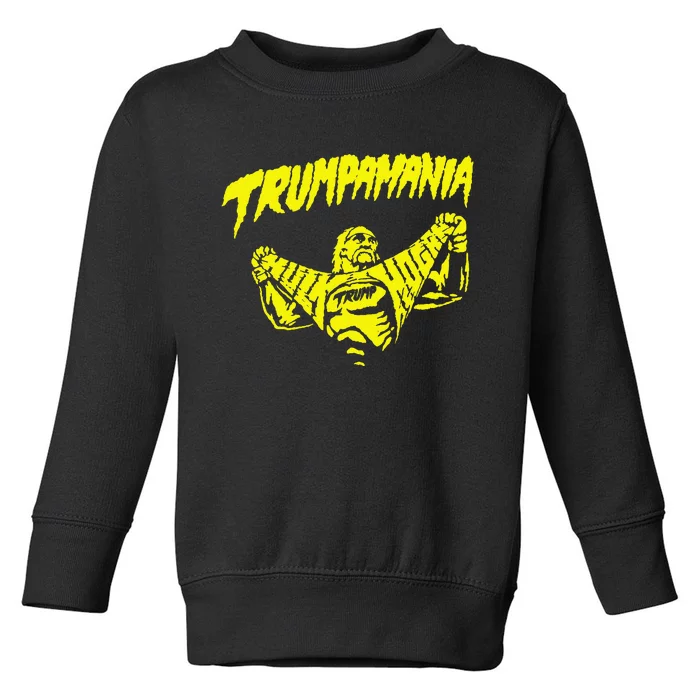 Funny Trumpamania Wrestling 2024 Toddler Sweatshirt