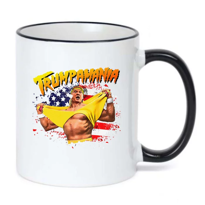 Funny Trumpmania Wrestling Meme 2024 Black Color Changing Mug