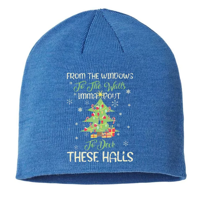 From The Windows To Walls Im About To Check Christmas Tree 8 1/2in Sustainable Knit Beanie