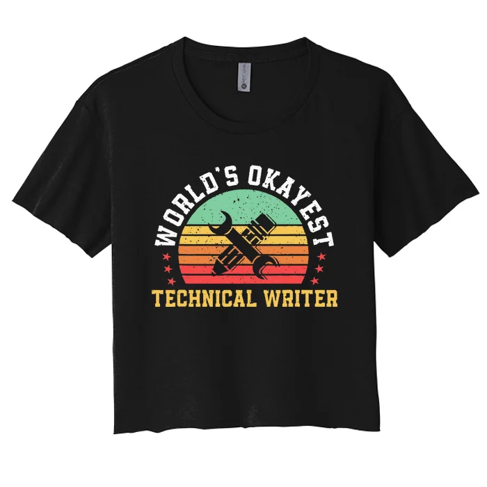 Funny Technical Writer Humor Technical Writing Services Women's Crop Top Tee