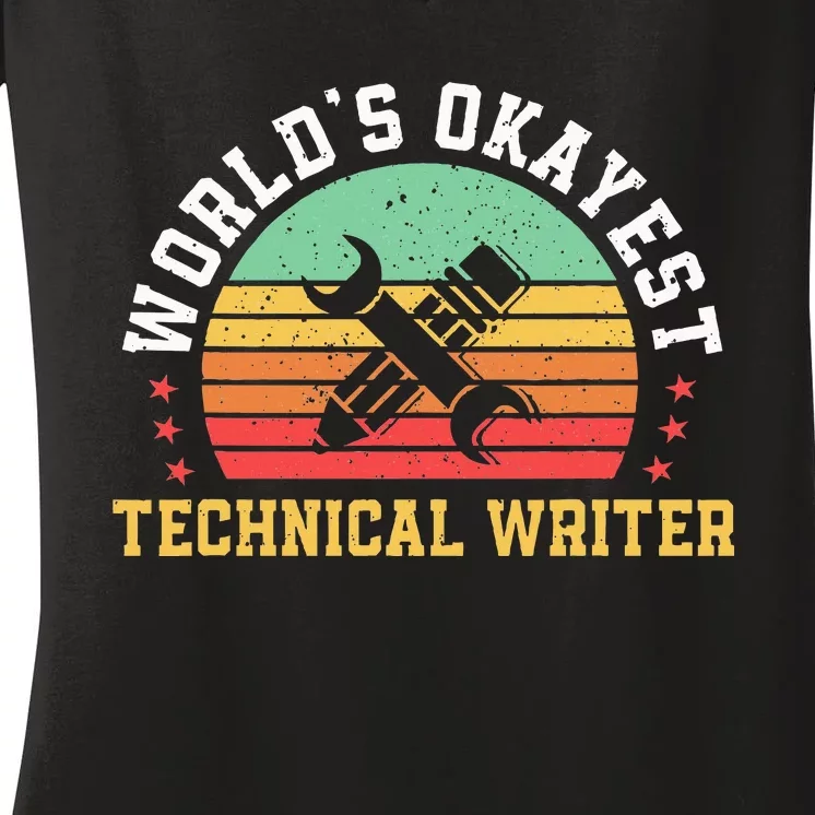 Funny Technical Writer Humor Technical Writing Services Women's V-Neck T-Shirt