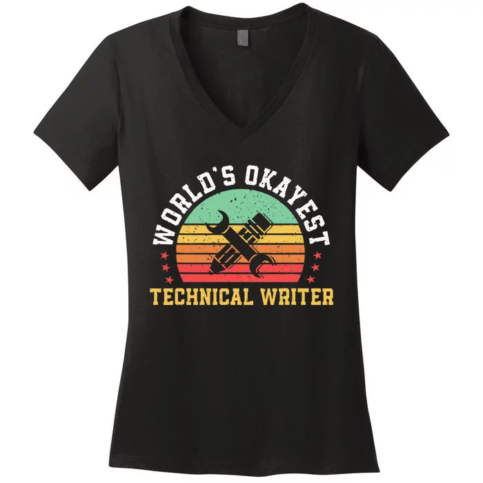 Funny Technical Writer Humor Technical Writing Services Women's V-Neck T-Shirt