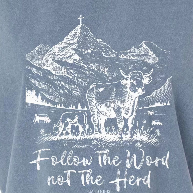 Follow The Word Not The Herd Garment-Dyed Women's Muscle Tee