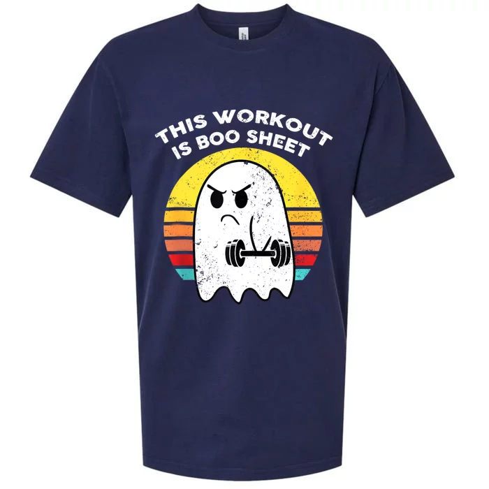 Funny This Workout Is Boo Sheet Halloween Ghost Exercise Gym Sueded Cloud Jersey T-Shirt