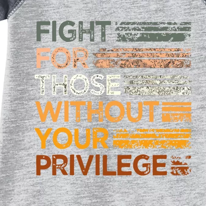 Fight Those Without Your Privilege Civil Social Justice Infant Baby Jersey Bodysuit