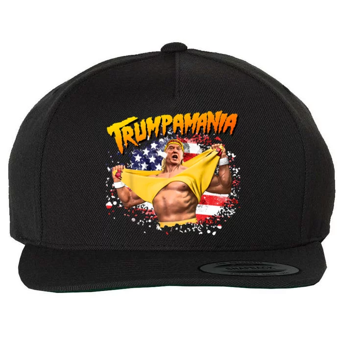 Funny Trumpmania Wrestling Meme 2024 Wool Snapback Cap