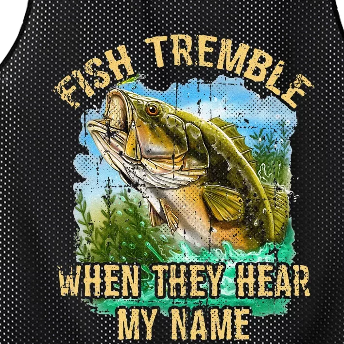 Fish Tremble When They Hear My Name Mesh Reversible Basketball Jersey Tank